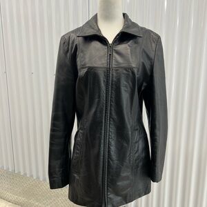 Danier Genuine Leather Black Jacket | Size S/P